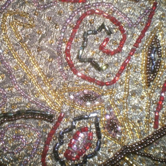 Vtg Delill beaded clutch shoulder evening bag - Picture 13 of 13